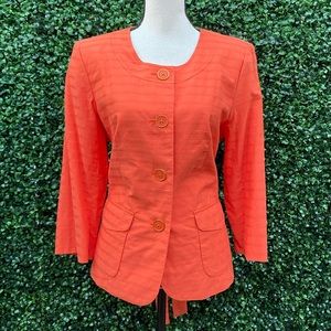 Banana Republic Womens Orange Cropped Jacket